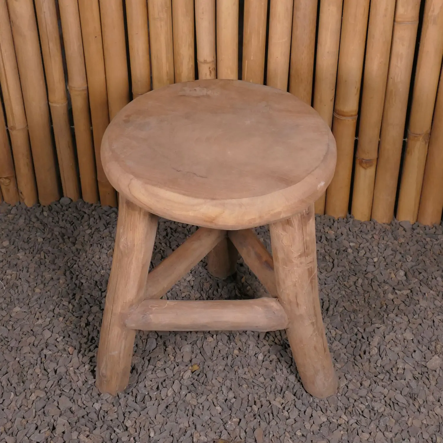  Product image 1 of the product “Chair made of teak wood with triangle legs model about 45cm height ”